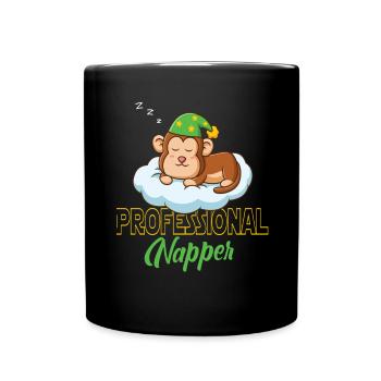 Professinonal Napper Monkey Monkey Baby Monkey Gorilla - Full Colour Mug - black - Front