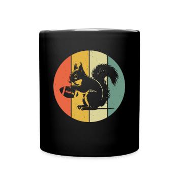 Joueur de football américain Écureuil Joueur de football - Mug uni - noir - Devant