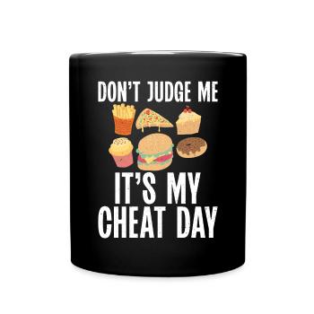 Cadeaux de graisse drôles - Mug uni - noir - Devant