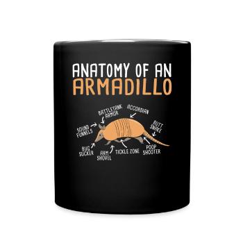 Armadillo Pet Armadillo Gift - Full Colour Mug - black - Front