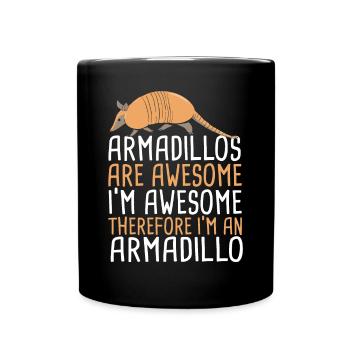 Armadillo Pet Armadillo Gift - Full Colour Mug - black - Front