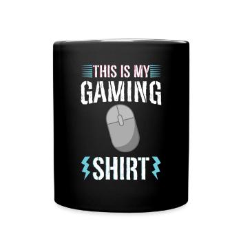 PC Video Gamer Computer Nerd Gaming WASD - Full Colour Mug - black - Front