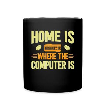 PC Video Gamer Computer Nerd Gaming WASD - Full Colour Mug - black - Front