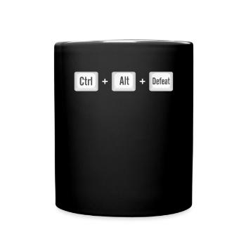 PC Video Gamer Computer Nerd Gaming WASD - Full Colour Mug - black - Front