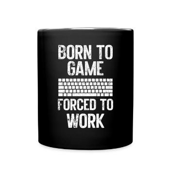 PC Video Gamer Computer Nerd Gaming WASD - Full Colour Mug - black - Front