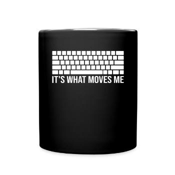 PC Video Gamer Computer Nerd Gaming WASD - Full Colour Mug - black - Front