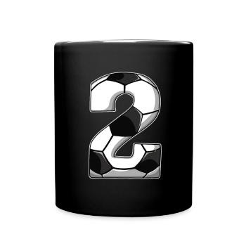 2nd Birthday Football - Full Colour Mug - black - Front