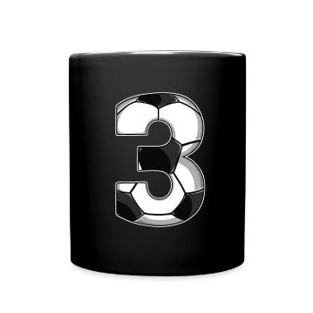 3rd Birthday Football - Full Colour Mug - black - Front