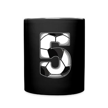 5e anniversaire Football - Mug uni - noir - Devant