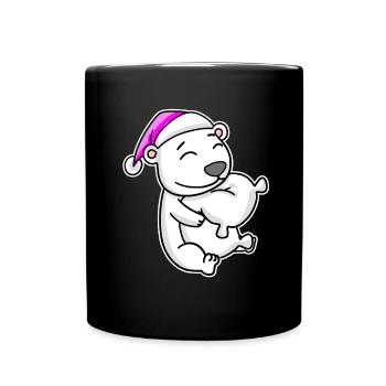 Ours Polaire Fatigué Endormi Fille Endormie Ours Polaire - Mug uni - noir - Devant