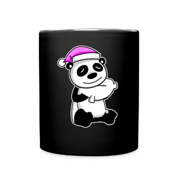 Panda Fatigué Endormi Fille Endormie - Mug uni - noir - Devant