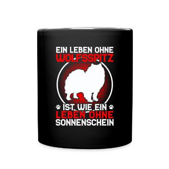 La vie sans Wolfsspitz Allemand Wolfsspitz - Mug uni - noir - Devant