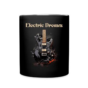 Electric Dreams Funny Quote Guitar Teacher - Full Colour Mug - black - Front