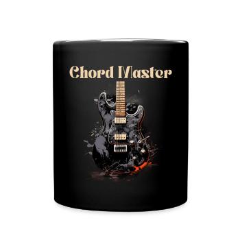 Akkordmeister Lustiges Zitat Gitarrenlehrer - Tasse einfarbig - Schwarz - Vorne