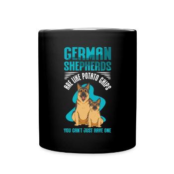 German Shepherds German Shepherd Gift - Full Colour Mug - black - Front