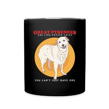 Chien de montagne des Pyrénées propriétaires de chiens chien cadeau - Mug uni - noir - Devant