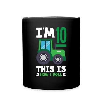 1er anniversaire tracteur 1 an chemise d’anniversaire - Mug uni - noir - Devant