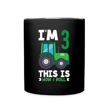 1er anniversaire tracteur 1 an chemise d’anniversaire - Mug uni - noir - Devant