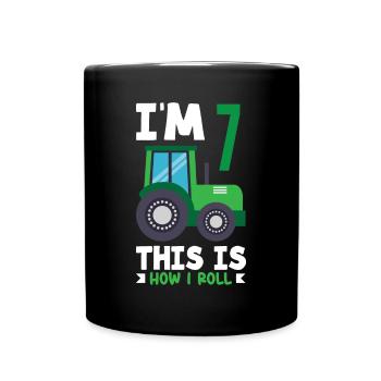 1er anniversaire tracteur 1 an anniversaire chemise - Mug uni - noir - Devant