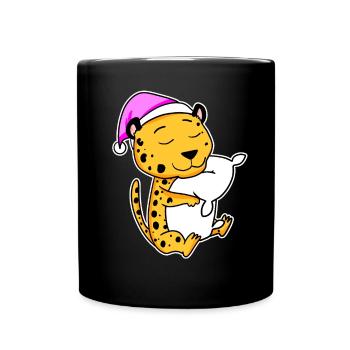 Guépard Fatigué Dormir Fille Endormie - Mug uni - noir - Devant