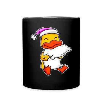 Canard Fatigué Dormir Fille Endormie - Mug uni - noir - Devant