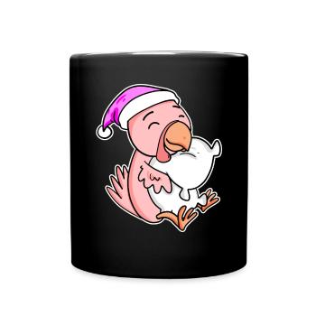 Poulet Fatigué Dormir Fille Endormie - Mug uni - noir - Devant
