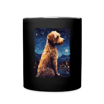 Lagotto Romagnolo Nuit étoilée - Mug uni - noir - Devant