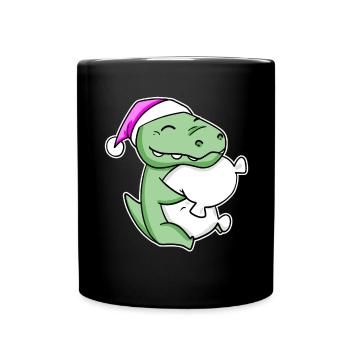 Krokodil Müde Ausschlafen Schlafen Mädchen - Tasse einfarbig - Schwarz - Vorne