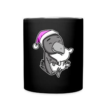 Krähe Müde Ausschlafen Schlafen Mädchen - Tasse einfarbig - Schwarz - Vorne