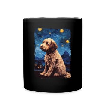 Lagotto Romagnolo Nuit étoilée - Mug uni - noir - Devant