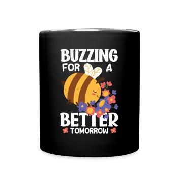 Beekeeper Heartbeat Honeycomb Love Pollination - Full Colour Mug - black - Front