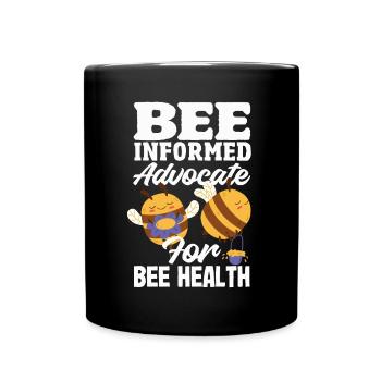 Beekeeper Heartbeat Honeycomb Love Pollination - Full Colour Mug - black - Front