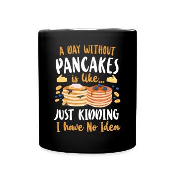 Amoureux des crêpes Les enfants Une journée sans - Mug uni - noir - Devant