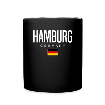 Hambourg - Mug uni - noir - Devant