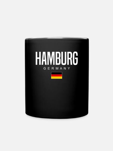 Hamburg - Tasse einfarbig - Schwarz
