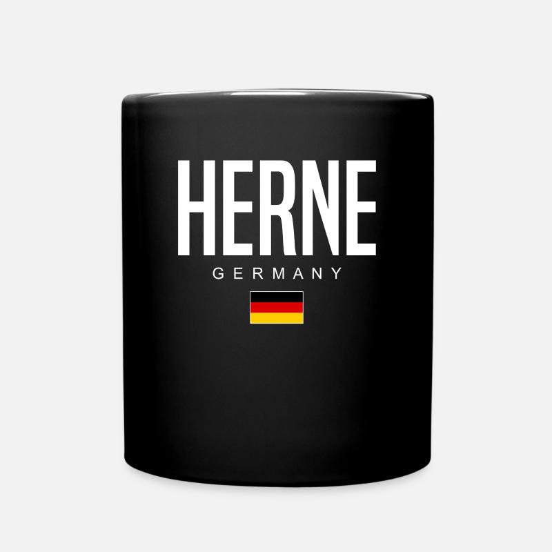 Herne - Tasse einfarbig - Schwarz
