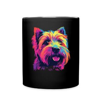 Watercolor Colorful Irish Glen Of Imaal - Full Colour Mug - black - Front