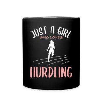Course de relais Love - Passion de la fille - Mug uni - noir - Devant