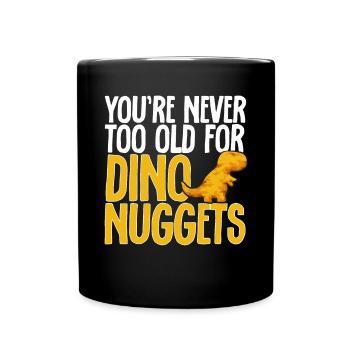 Dino Nuggets Dinosaurier Chicken Nuggets - Tasse einfarbig - Schwarz - Vorne