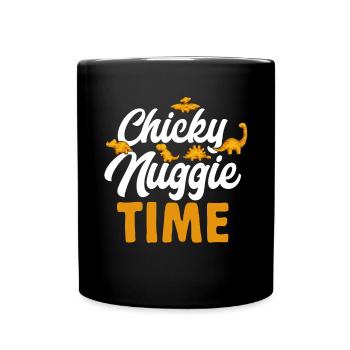 Dino Nuggets Dinosaurier Chicken Nuggets - Tasse einfarbig - Schwarz - Vorne
