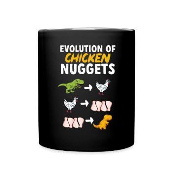 Dino Nuggets Dinosaurier Chicken Nuggets - Tasse einfarbig - Schwarz - Vorne