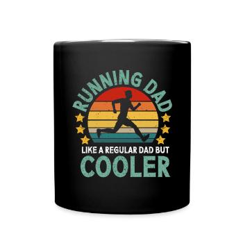 Running Dad Marathon Runner Coach Marathoner - Full Colour Mug - black - Front