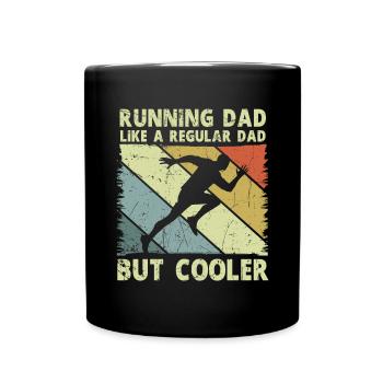 Running Dad Marathon Runner Coach Marathoner - Full Colour Mug - black - Front