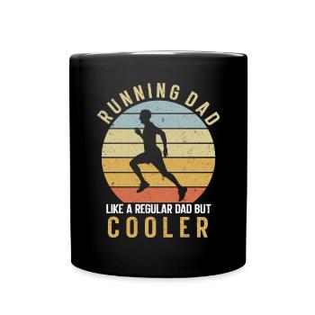 Papa coureur de marathon Entraîneur Marathonien - Mug uni - noir - Devant