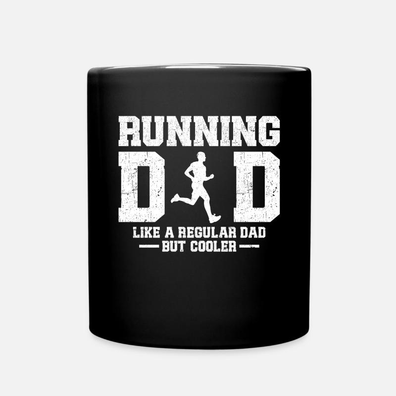 Running Dad Marathon Runner Trainer Marathoner - Tasse einfarbig - Schwarz