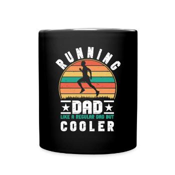 Papa coureur de marathon Entraîneur Marathonien - Mug uni - noir - Devant