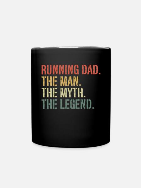 Papa coureur de marathon Entraîneur Marathonien - Mug uni - noir