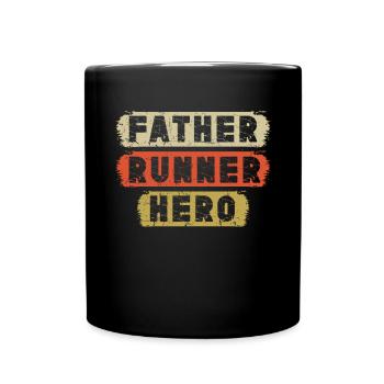 Running Dad Marathon Runner Coach Marathoner - Full Colour Mug - black - Front