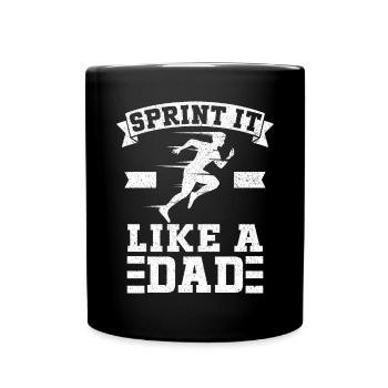 Papa coureur de marathon Entraîneur Marathonien - Mug uni - noir - Devant