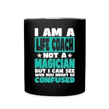 Life Coach - Full Colour Mug - black - Front